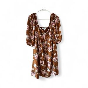 Floral Brown Dress